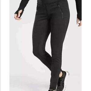 ATHLETA PEAK HYBRID FLEECE TIGHT PANT BLACK